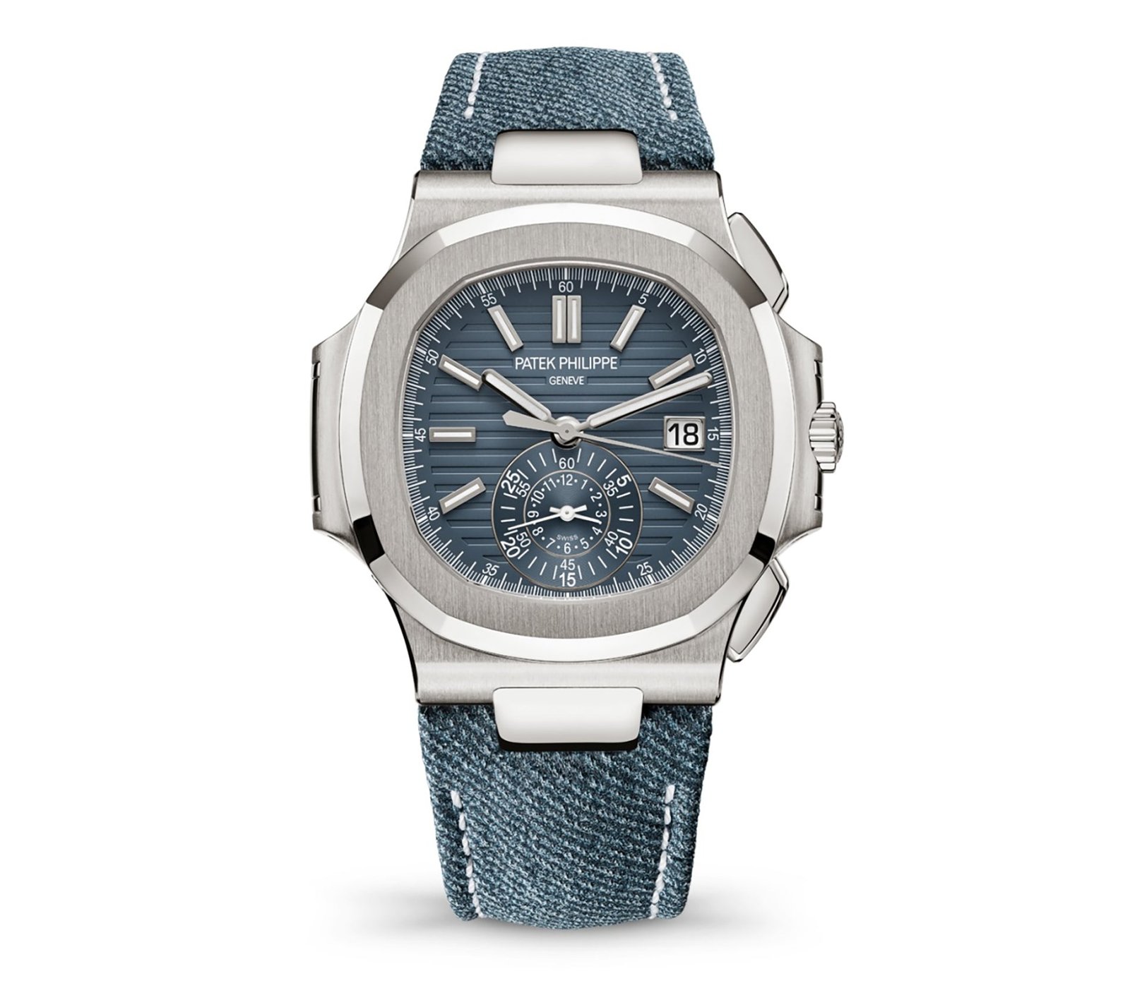 14797.jpg 41mm Flyback Chronograph Blue Dial 18k White Gold Denim - 图片 1