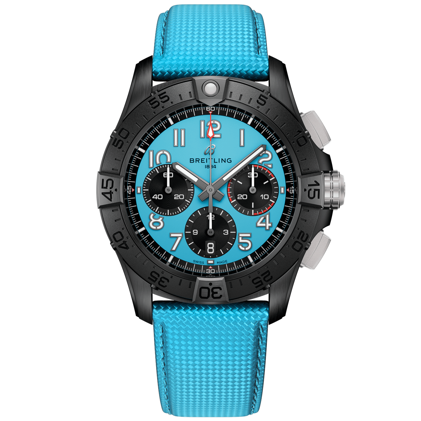 Avenger_Avenger42_SB0146101L1X1_CeramicCarbonLeather_Soldier-scaled-1.png Avenger B01 Chronograph 42 Night Mission SB0146101L1X1 - 图片 1