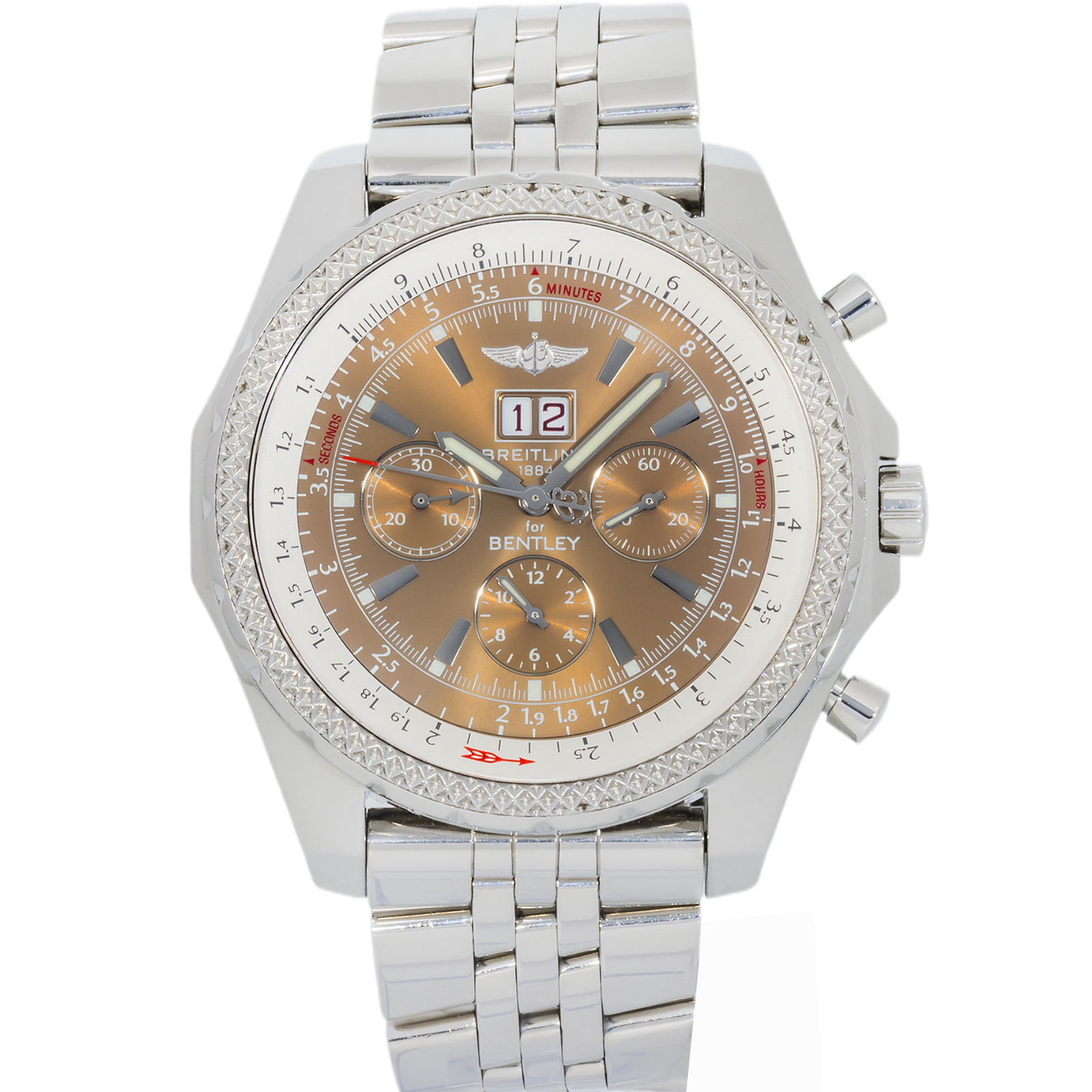 IMG_6210.png Breitling Bentley 6.75 A44362 Brown Dial – 48mm Stainless Steel Automatic Chronograph - 图片 1