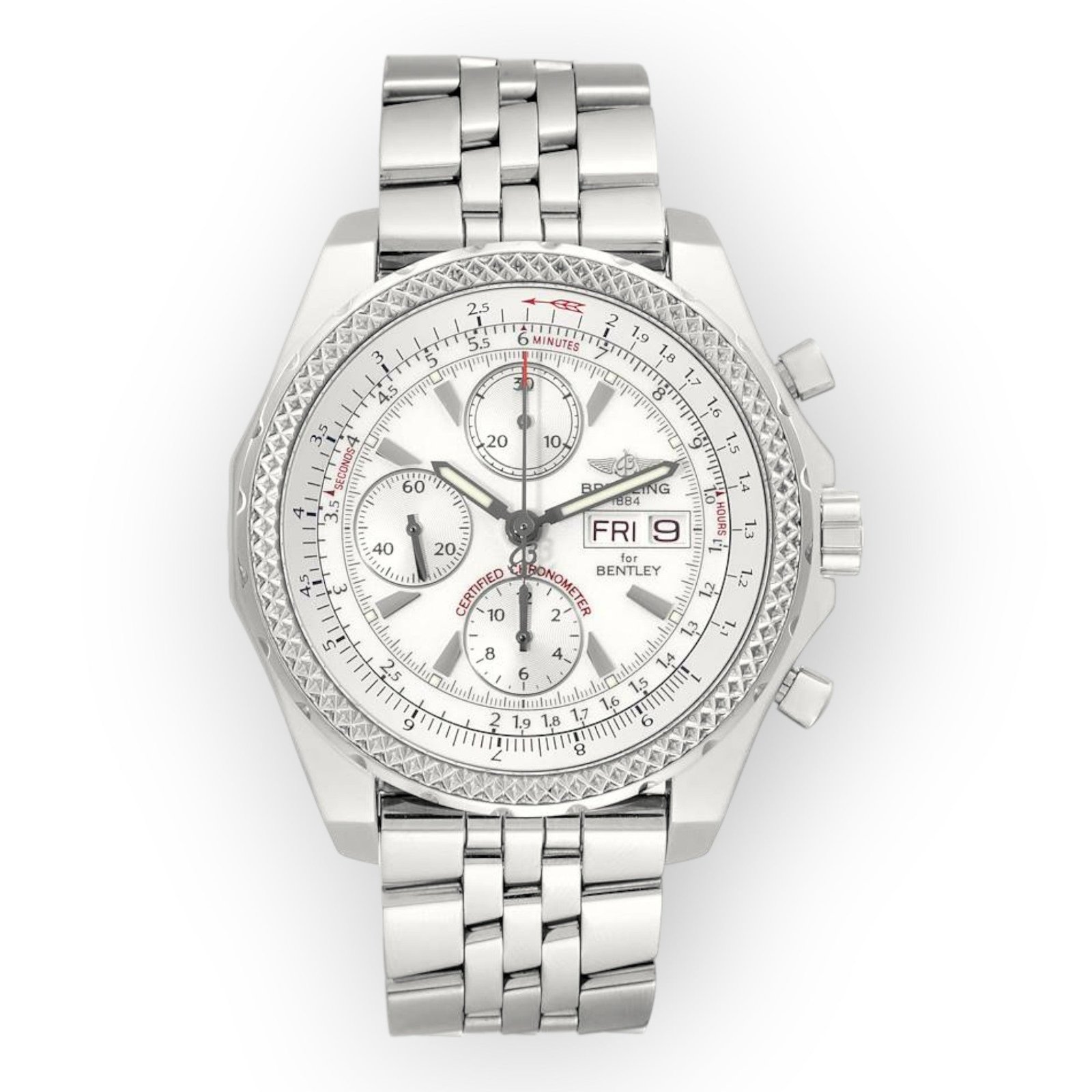 Pre-Owned-Breitling-Bentley-Motors-A13362-GT-White-Dial-Steel-Mens-Watch-JD-Watches-NY.jpg Breitling Bentley Motors A13362 GT White Dial Steel Mens Watch - 图片 1