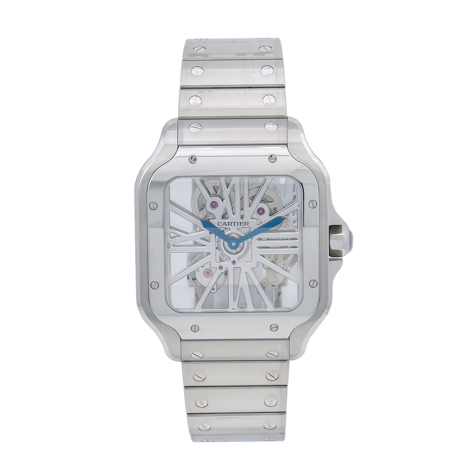 Pre-Owned-Cartier-Santos-WHSA0015-39_8mm-White-Dial-With-Stainless-Steel-Bracelet-JD-Watches-NY-scaled-1.jpg Cartier Santos WHSA0015 39.8mm White Dial With Stainless Steel Bracelet - 图片 1