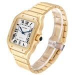 Cartier Santos de Cartier WGSA0029 39.8mm Silvered Opaline Dial With Yellow Gold Bracelet - 图片 4