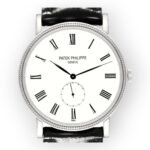 Patek Philippe Calatrava 5116 White Gold White Roman Dial Mens Watch - 图片 2