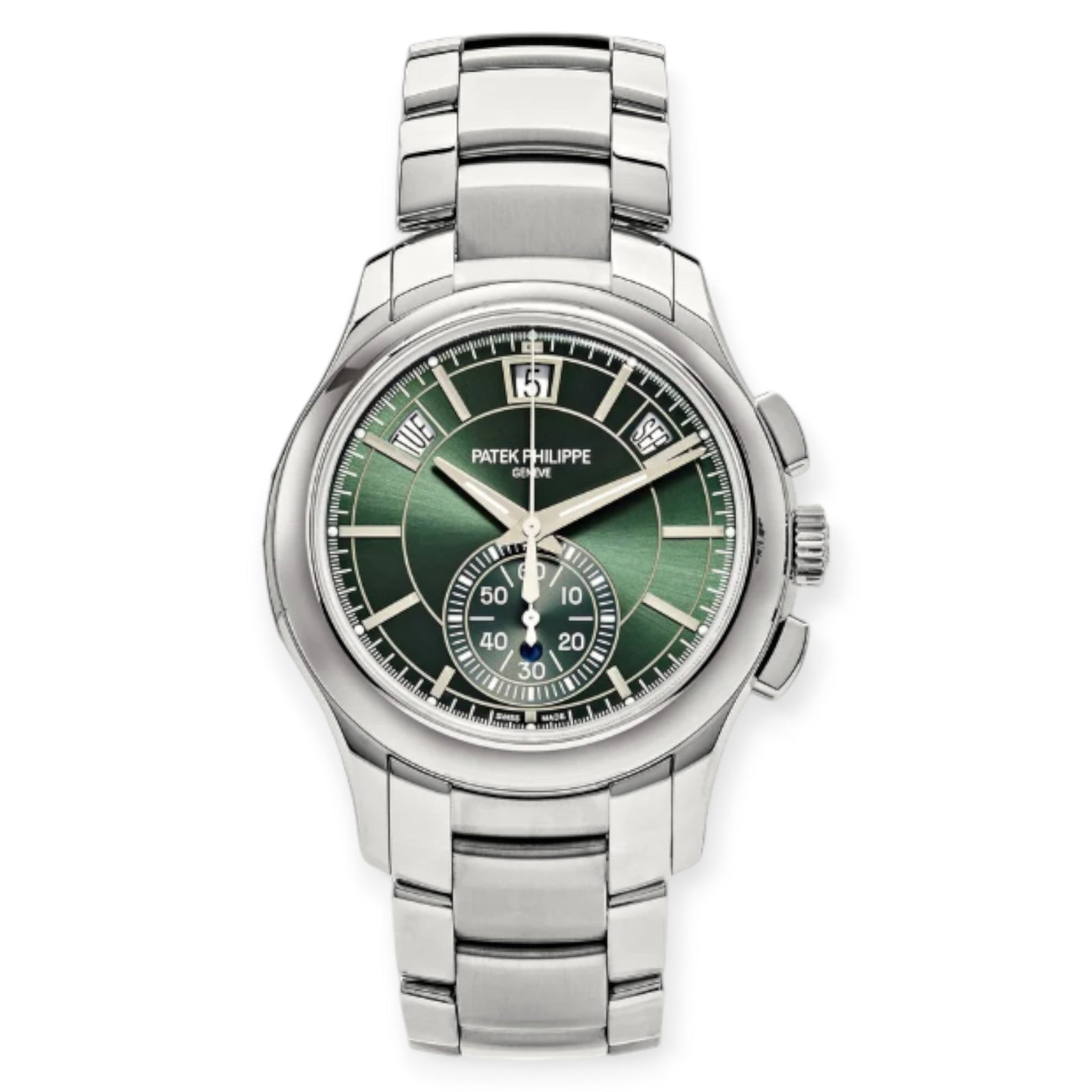 Pre-Owned-Patek-Philippe-Complications-Flyback-Chronograph-Annual-Calendar-5905-42MM-Green-Dial-JD-Watches-NY.jpg Patek Philippe Complications Flyback Chronograph Annual Calendar 5905 42MM Green Dial - 图片 1