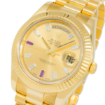 Rolex Day Date II President Yellow Gold Diamond and Ruby Dial 218238 - 图片 2