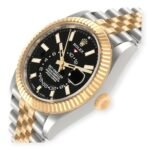 Rolex Sky Dweller Stainless Steel and Yellow Gold Jubilee Bracelet Black Dial 326933 - 图片 3