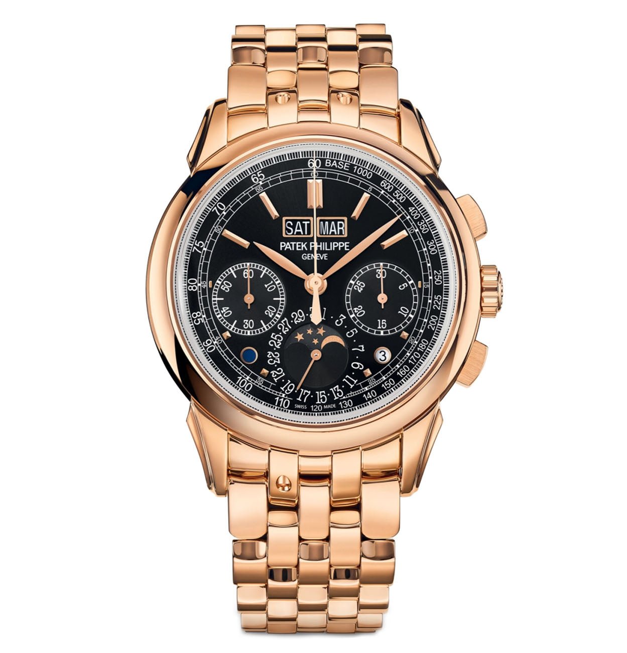 Untitled-1_4cfe0269-163c-406c-962e-599a923147bc.jpg 41mm Perpetual Calendar Chrono 18k Rose Gold Ebony Black Dial On Bracelet - 图片 1