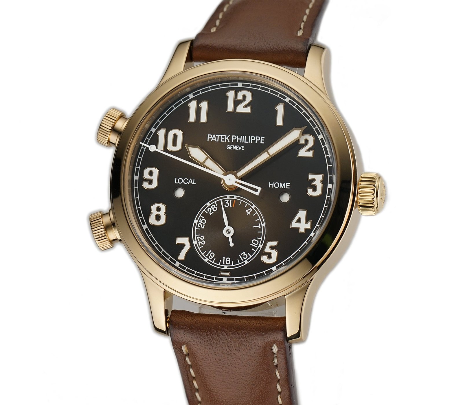 Untitled-243343.jpg 38mm Pilot Travel Time 18k RG Chocolate Brown Dial - 图片 1