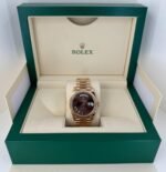 Rolex Day-Date 40 Rose Gold Chocolate Roman Dial & Fluted Bezel President Bracelet 228235 - - 图片 3